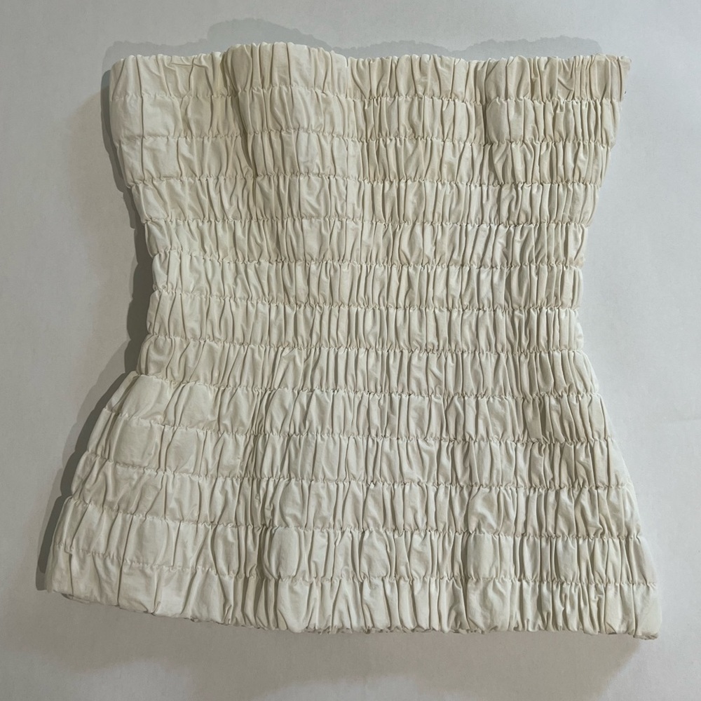CHRISTOPHER ESBER Poplin Ruched Tube Top